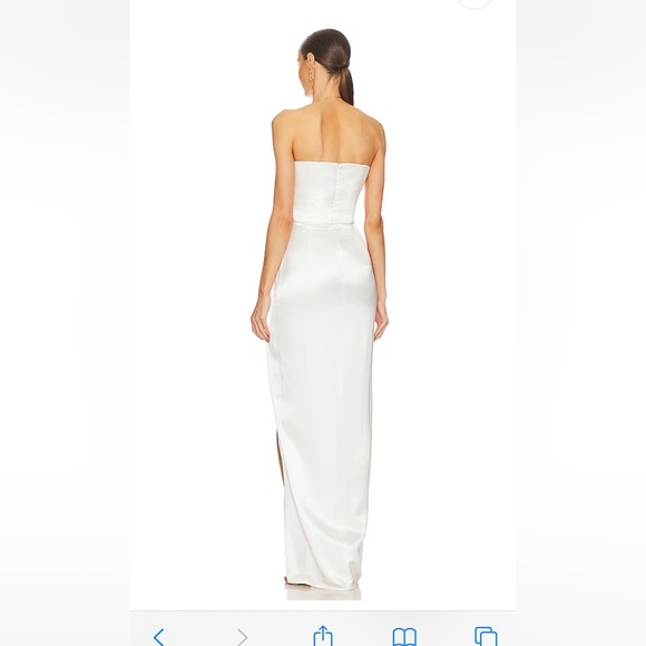 SAU LEE Priyanka Satin Gown in Ivory - Size 8 - Picture 2 of 5